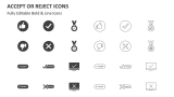 Accept or Reject Icons for Google Slides and PowerPoint
