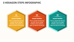 3 Hexagon Steps Infographic - Slide 1