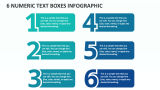 6 Numeric Text Boxes Infographic - Slide 1