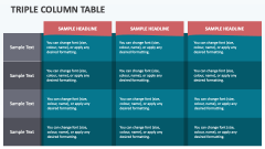 Triple Column Table - Slide 1