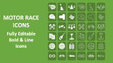Motor Race Icons - Slide 1