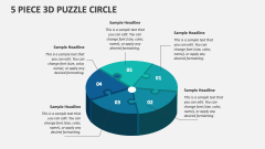 5 Piece 3d Puzzle Circle - Slide 1