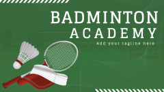 Badminton Academy Presentation Theme - Slide 1