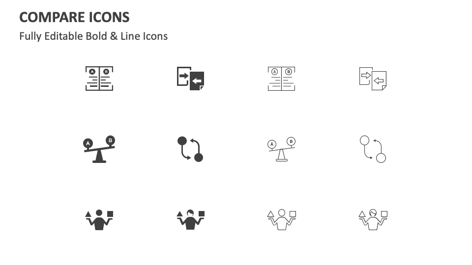 Compare Icons for Google Slides and PowerPoint