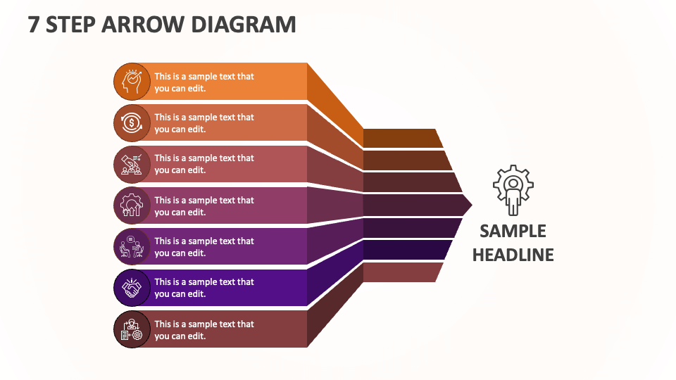 7 Step Arrow Diagram - Slide 1
