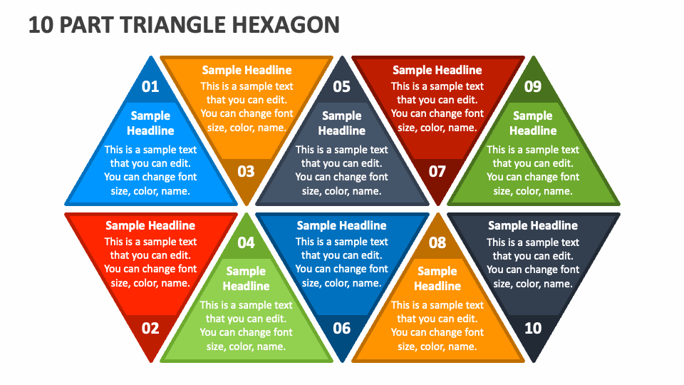 10 Part Triangle Hexagon - Slide 1