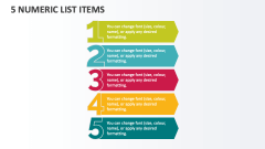 5 Numeric List Items - Slide 1