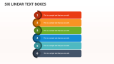 Six Linear Text Boxes - Slide 1