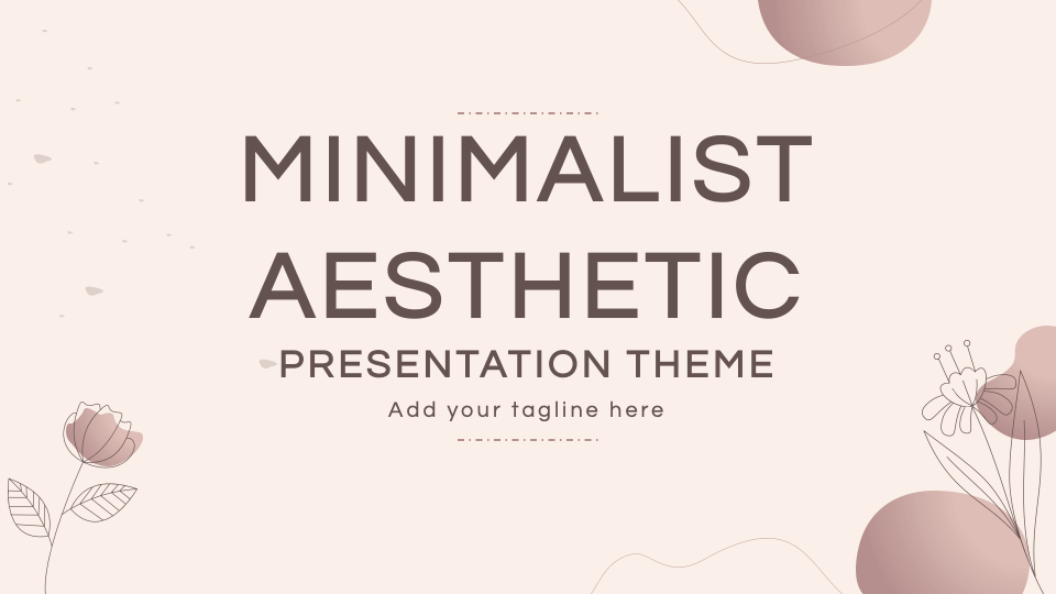 Minimalist Aesthetic Presentation Theme - Slide 1