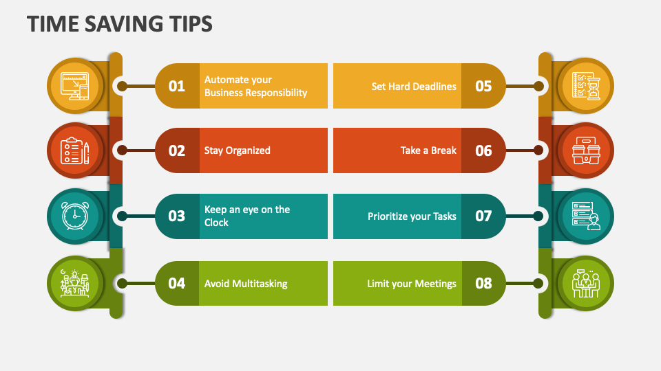 Time Saving Tips PowerPoint and Google Slides Template - PPT Slides