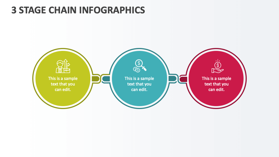 3 Stage Chain Infographics - Slide 1