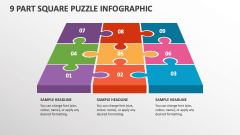 9 Part Square Puzzle Infographic - Slide 1