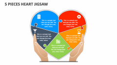 5 Pieces Heart Jigsaw - Slide 1