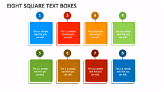 Eight Square Text Boxes - Slide 1