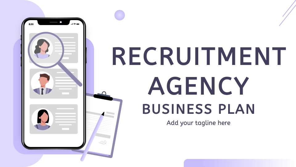 Recruitment Agency Business Plan Template for Google Slides and 