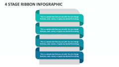 4 Stage Ribbon Infographic - Slide 1