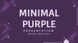 Minimal Purple Presentation - Slide 1