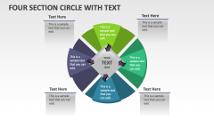 Four Section Circle with Text - Slide 1