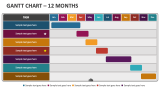 Gantt Chart - 12 Months - Slide 6