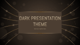 Dark Presentation Theme - Slide 1