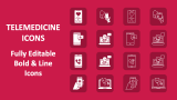 Telemedicine Icons - Slide 1