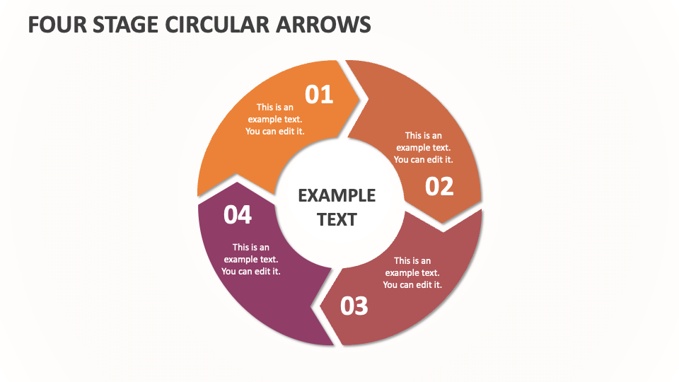 Four Stage Circular Arrows - Slide 1