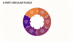 6 Part Circular Puzzle - Slide 1