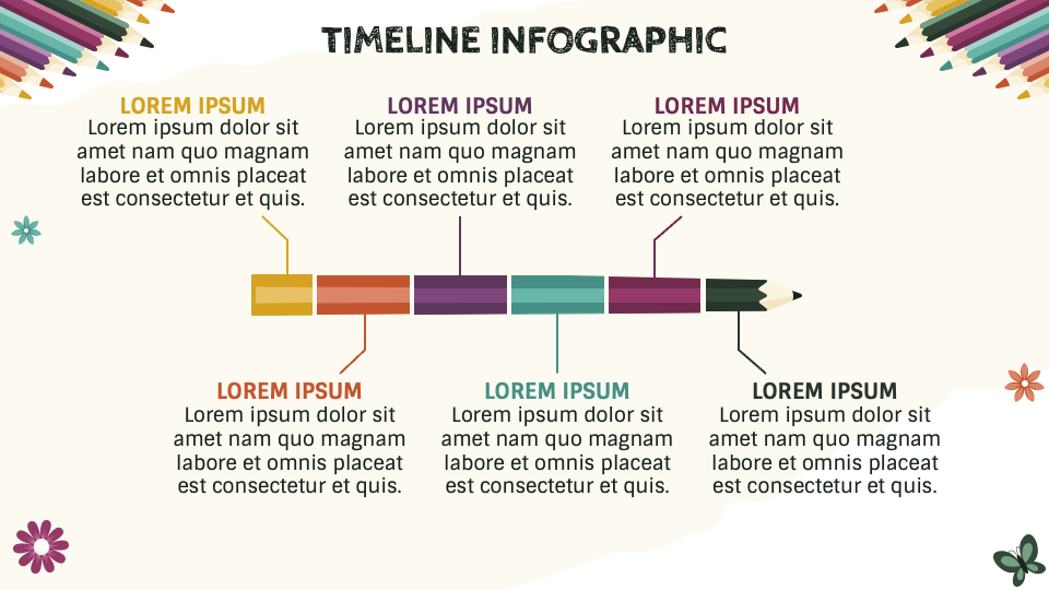 Free Colorful Pencils Presentation Theme for Google Slides and PowerPoint
