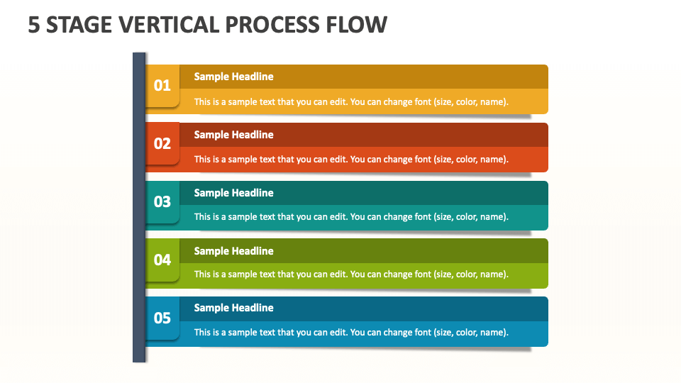 5 Stage Vertical Process Flow - Slide 1