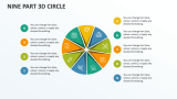 Nine Part 3D Circle - Slide 1