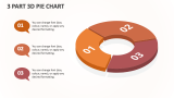3 Part 3D Pie Chart - Slide 1