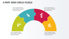 4 Part Semi Circle Puzzle - Slide 1