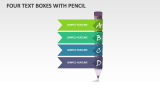 Four Text Boxes with Pencil - Slide 1