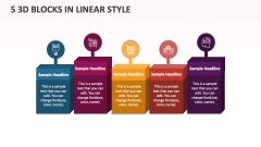5 3D Blocks in Linear Style - Slide 1