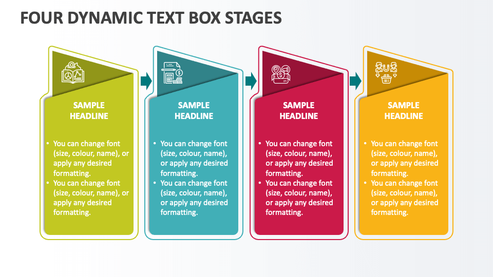 Four Dynamic Text Box Stages - Slide 1