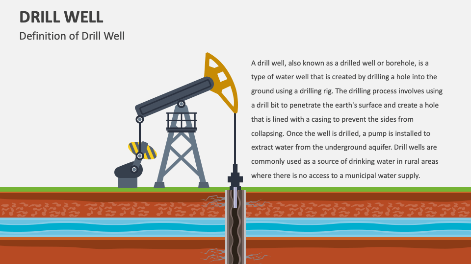 Drill Well PowerPoint and Google Slides Template PPT Slides