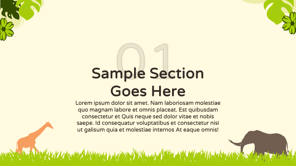 Free Animals and Plants Presentation Theme for Google Slides and PowerPoint
