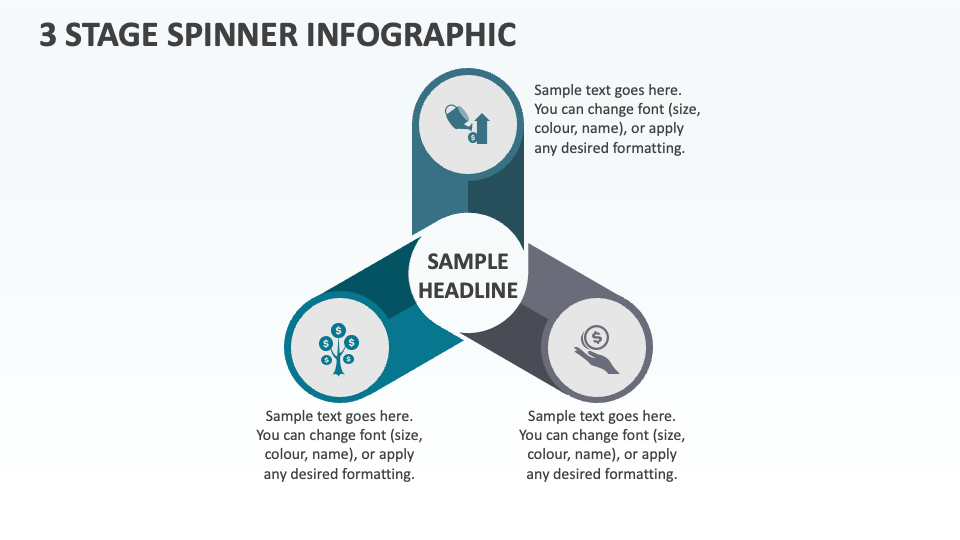 3 Stage Spinner Infographic - Slide 1
