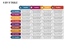 4 By 9 Table - Slide 1