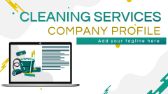 Cleaning Service Company Profile - Slide 1