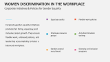 Corporate Initiatives & Policies for Gender Equality | Women Discrimination in the Workplace - Slide 5