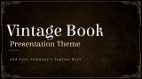 Vintage Book Presentation Theme - Slide 1