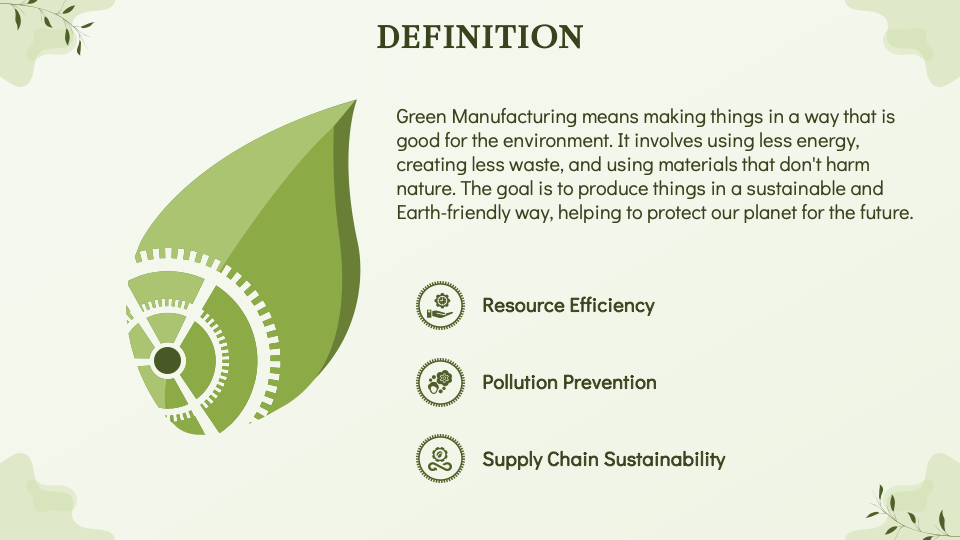 Green Manufacturing Template for Google Slides and PowerPoint - PPT Slides