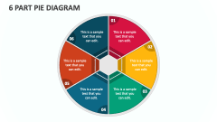6 Part Pie Diagram - Slide 1