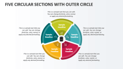 Five Circular Sections with Outer Circle - Slide 1