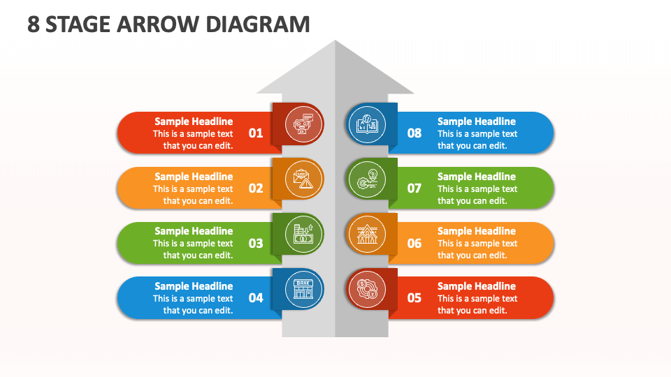 8 Stage Arrow Diagram - Slide 1