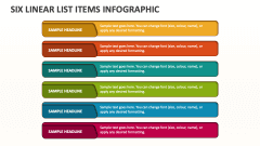Six Linear List Items Infographic - Slide 1