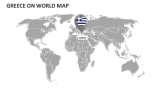 Greece On World Map - Slide 1