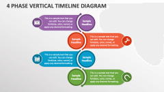 4 Phase Vertical Timeline Diagram - Slide 1