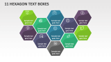 11 Hexagon Text Boxes - Slide 1